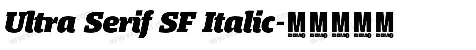 Ultra Serif SF Italic字体转换